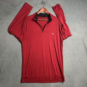 Southern Marsh Shirt Mens Large Red Golf Performance 1/4 Zip Fieldtec Logo Faded